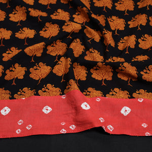 Black - Bagh Block Printed Cotton Blouse Piece