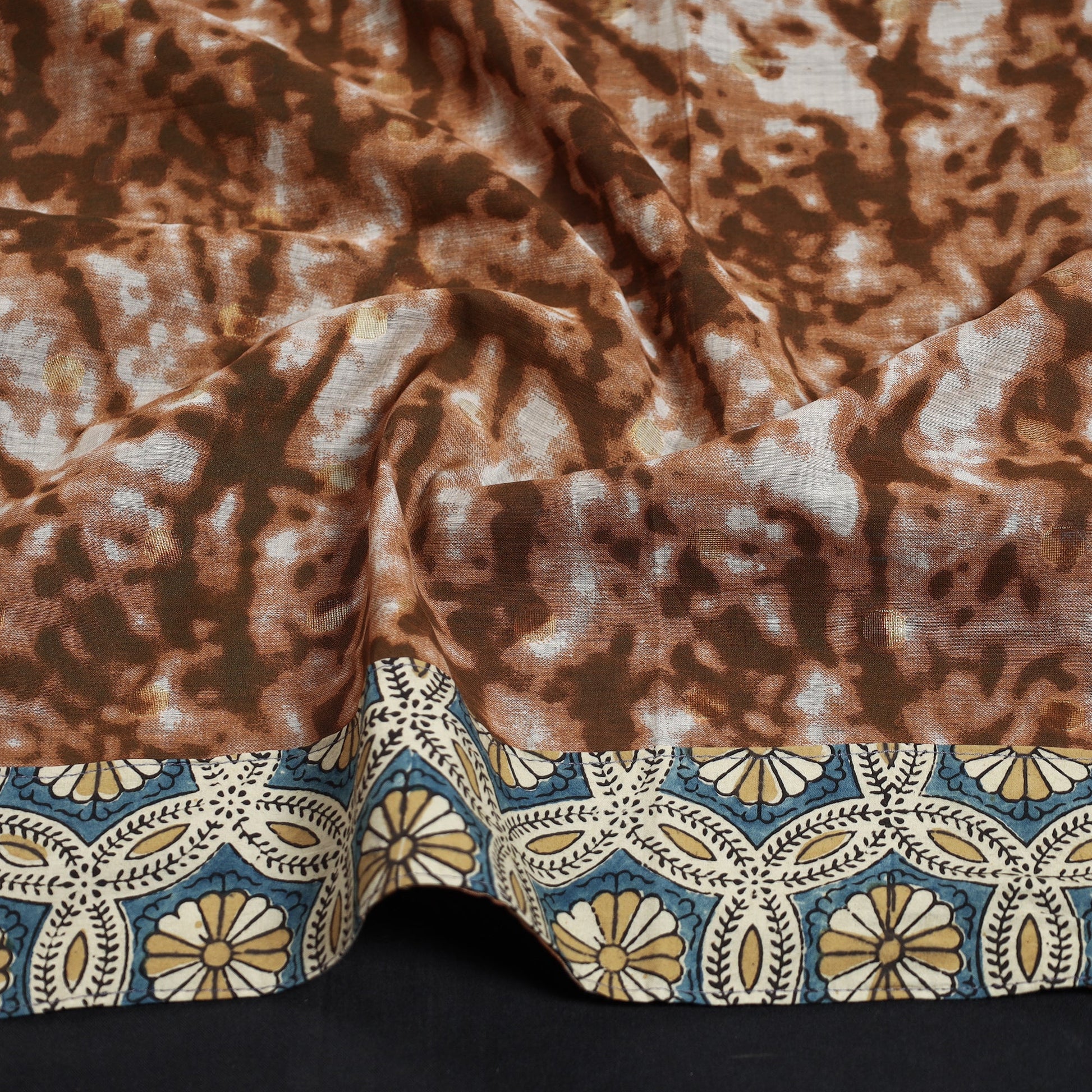 Brown - Jaipur Printed Silk Cotton Blouse Piece