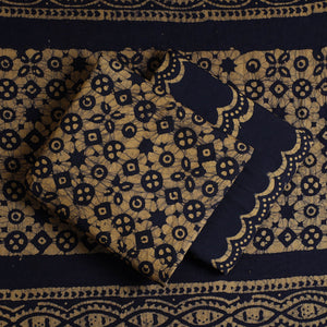 Brown - 3pc Cotton Kutch Batik Print Dress Material 21