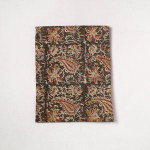 Brown - Kalamkari Block Printed Cotton Precut Fabric (1.15 meter) 01