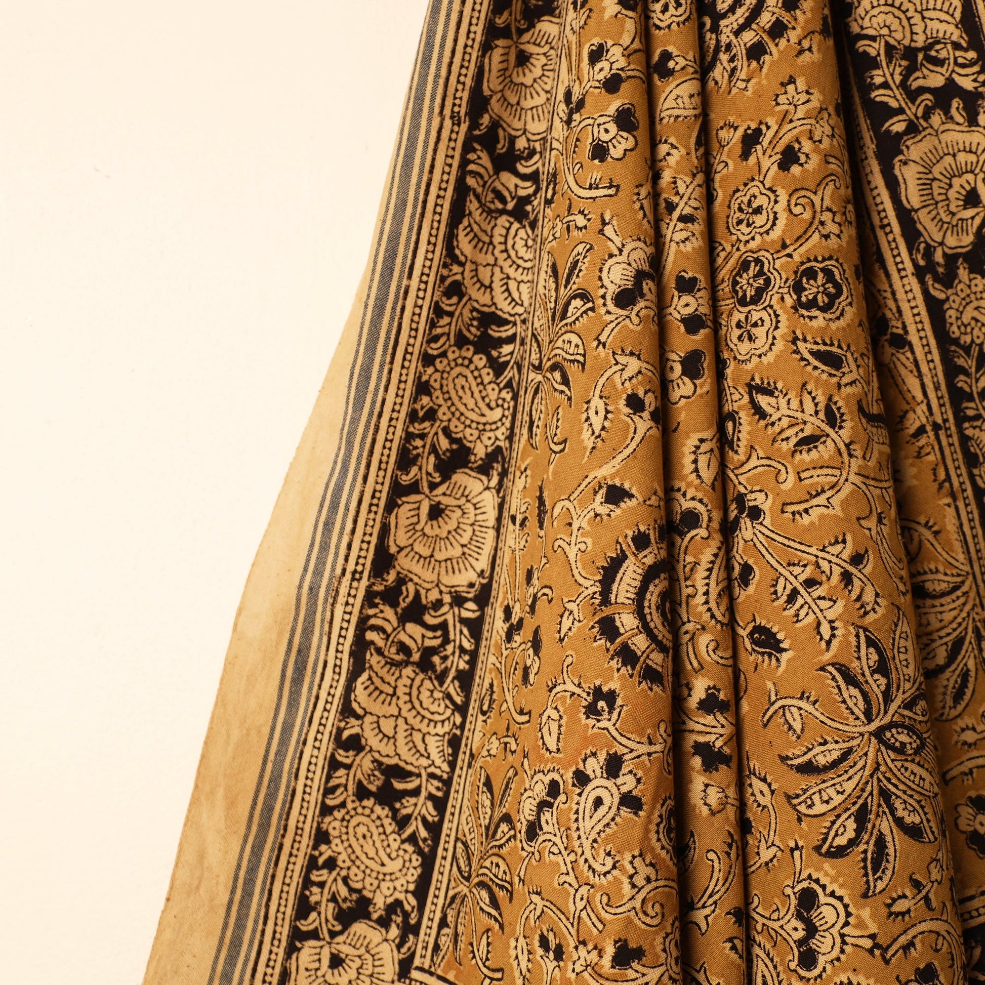 Brown - Handloom Cotton Block Printed Pedana Kalamkari Towel 10