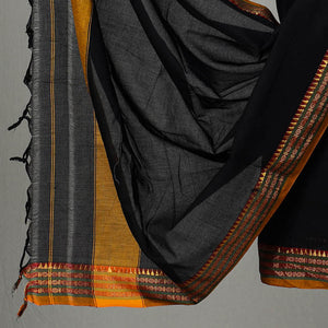 Black - 3pc Traditional Cotton Dharwad Dress Material  08
