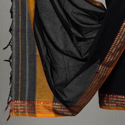 Black - 3pc Traditional Cotton Dharwad Dress Material  08
