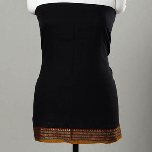 Black - 3pc Traditional Cotton Dharwad Dress Material  08