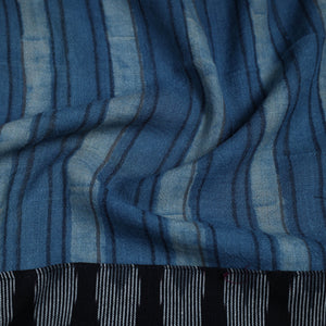 Blue - Block Print Woollen Akola Blouse Piece 27