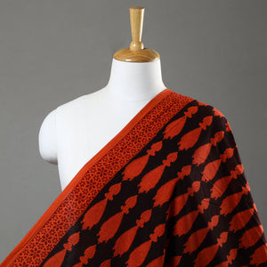 Black - Bagh Block Printed Cotton Fabric 02