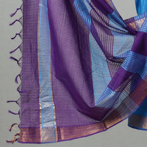 3pc Mangalagiri Handloom Cotton Suit Material Set with Zari Border 29
