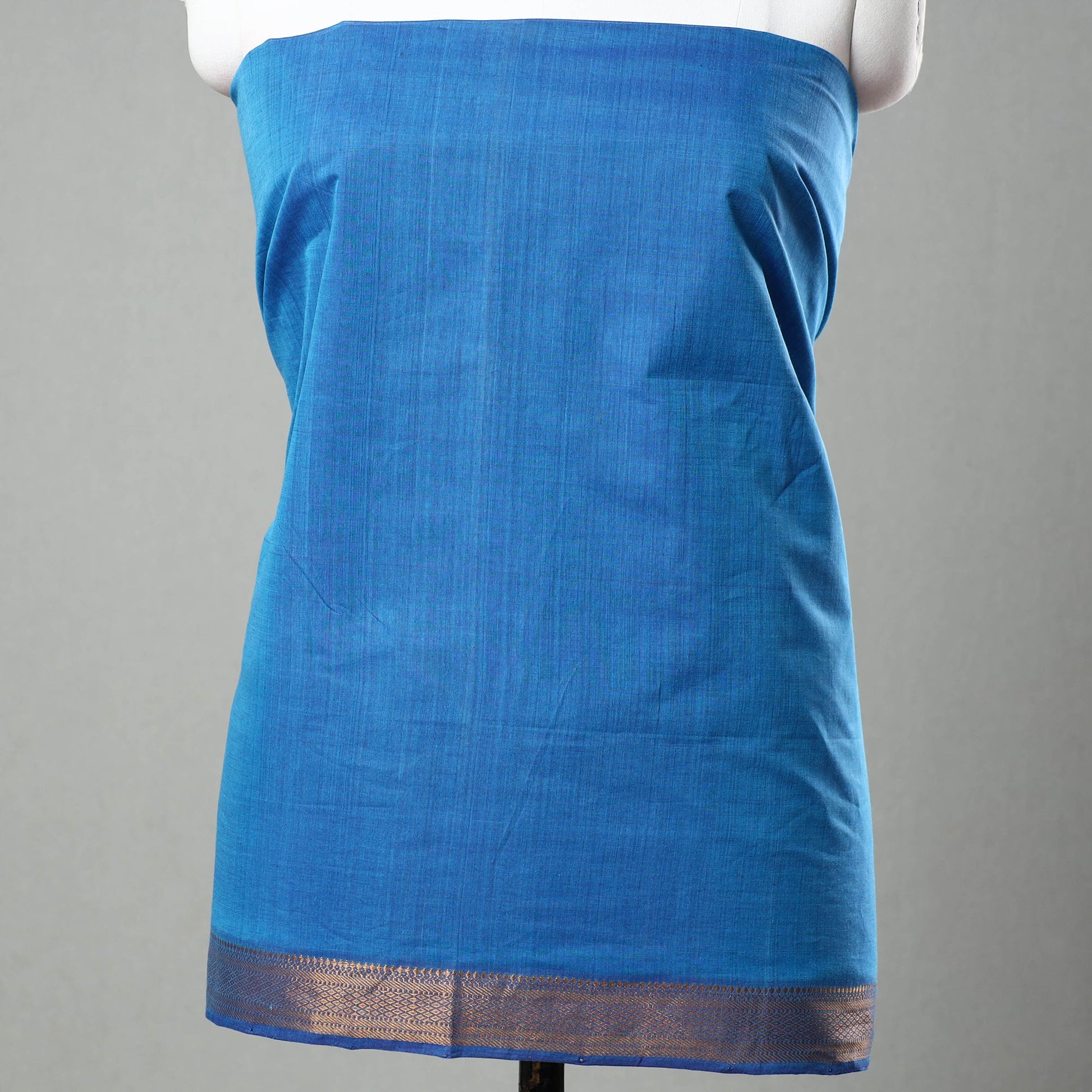 3pc Mangalagiri Handloom Cotton Suit Material Set with Zari Border 29