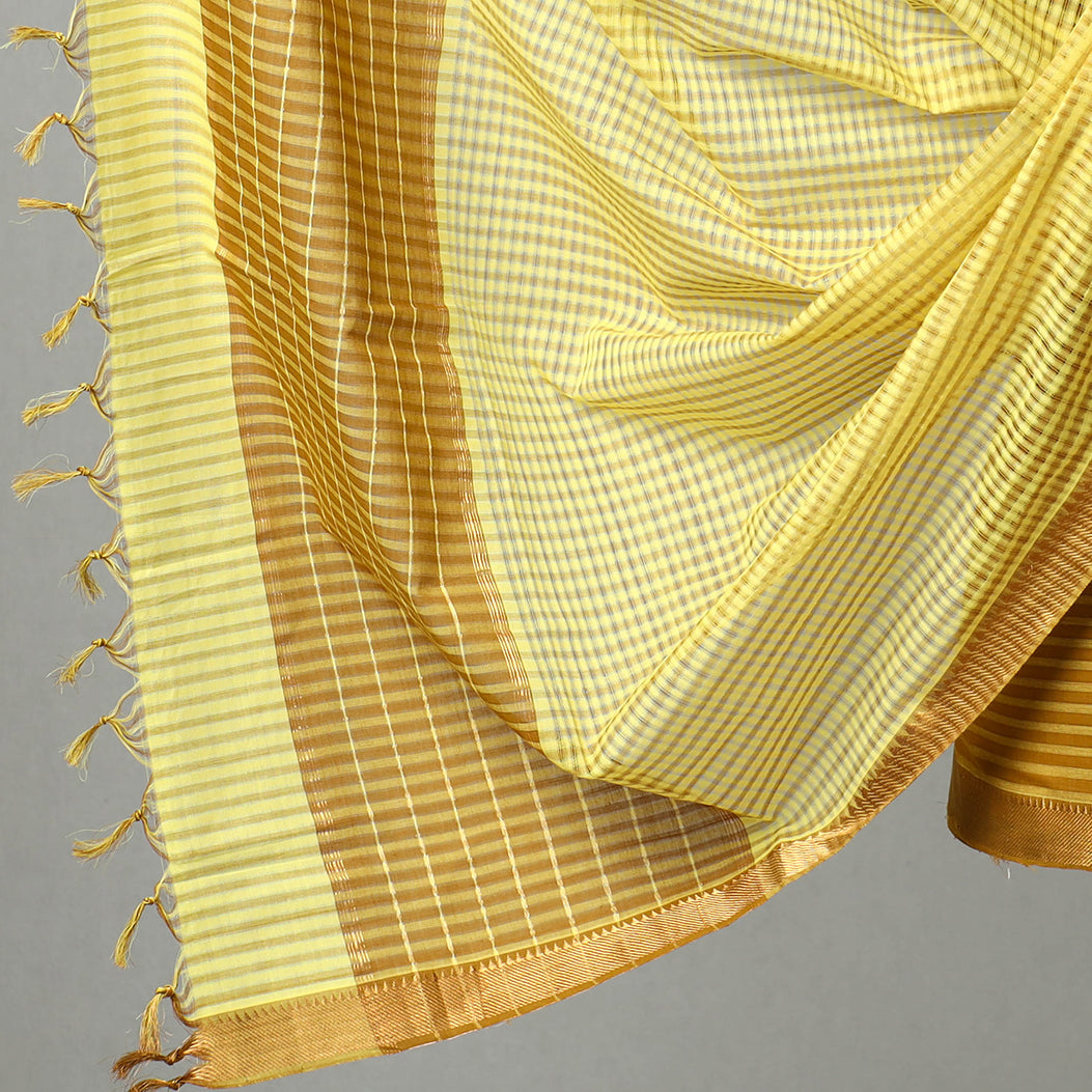 3pc Mangalagiri Handloom Cotton Suit Material Set with Zari Border 35