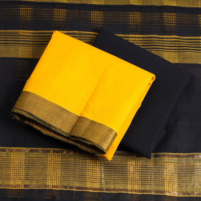 3pc Mangalagiri Handloom Cotton Suit Material Set with Zari Border 32