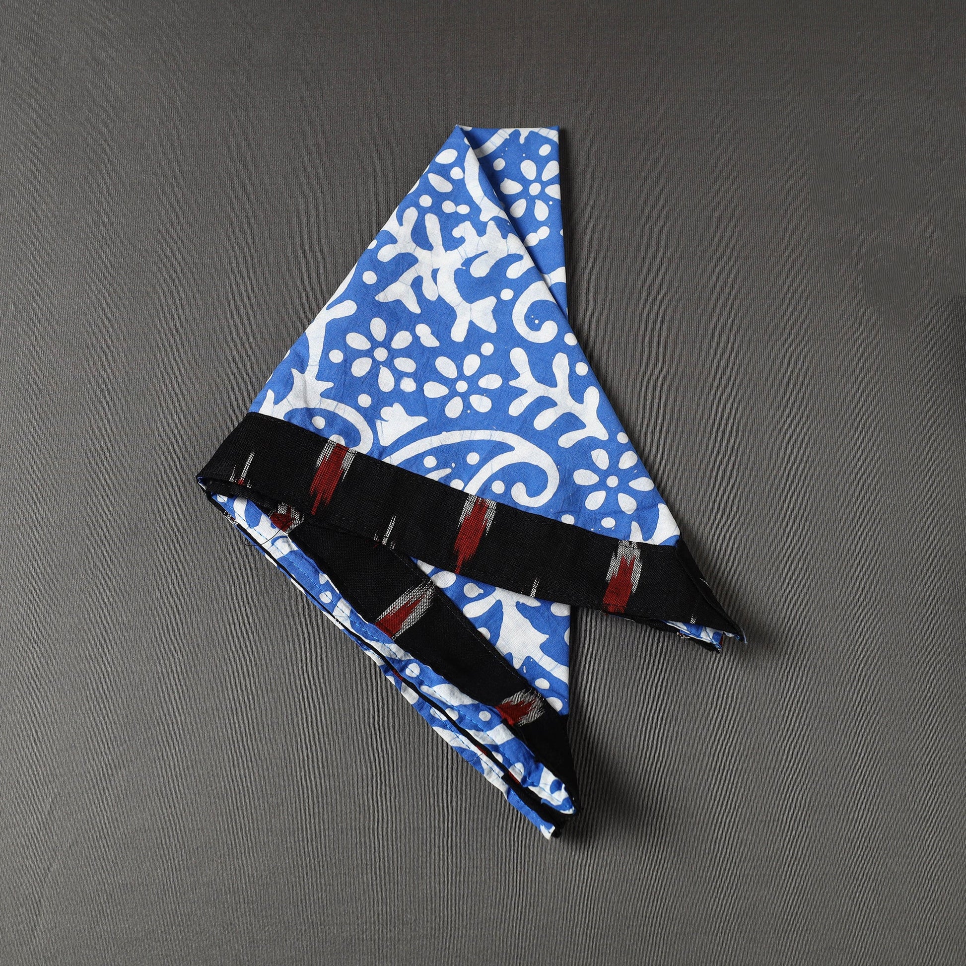 Blue - Hand Batik Printed Cotton Bandana