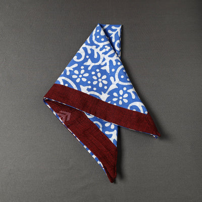 Blue - Hand Batik Printed Cotton Bandana