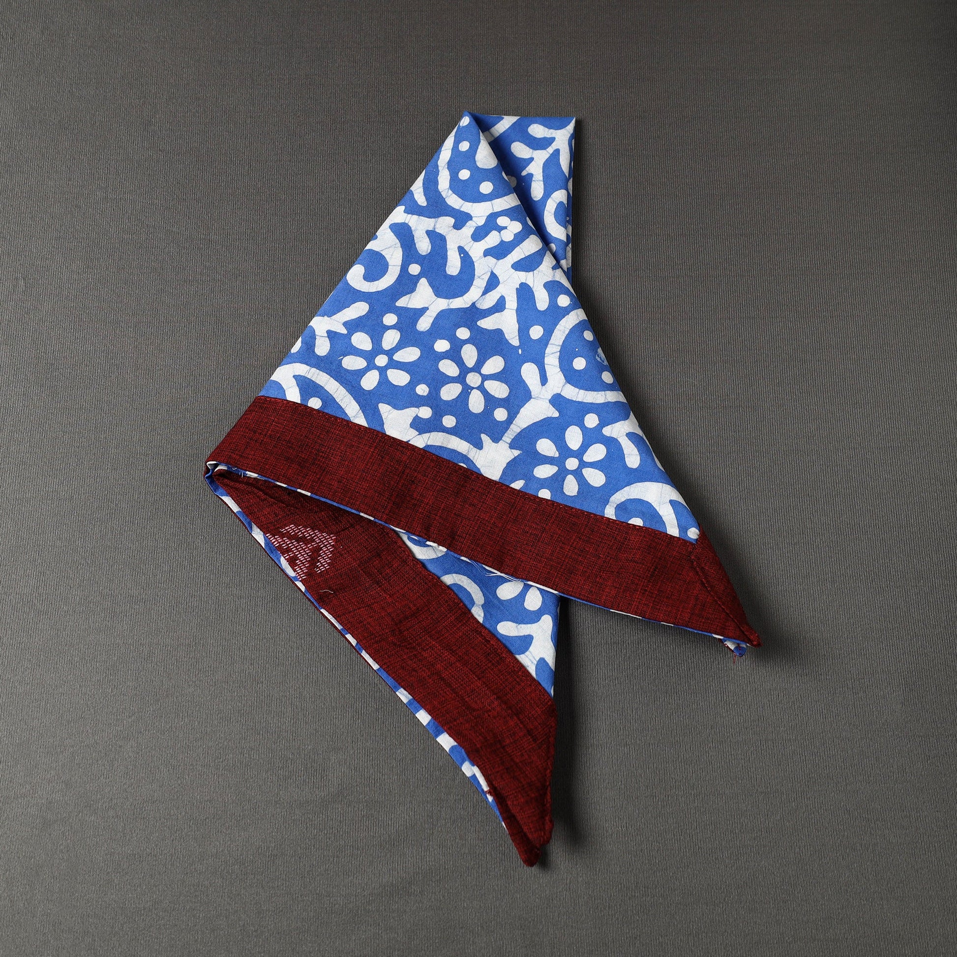 Blue - Hand Batik Printed Cotton Bandana