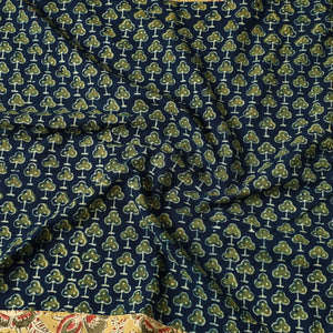 Blue - Ajrakh Block Printed Cotton Bandana