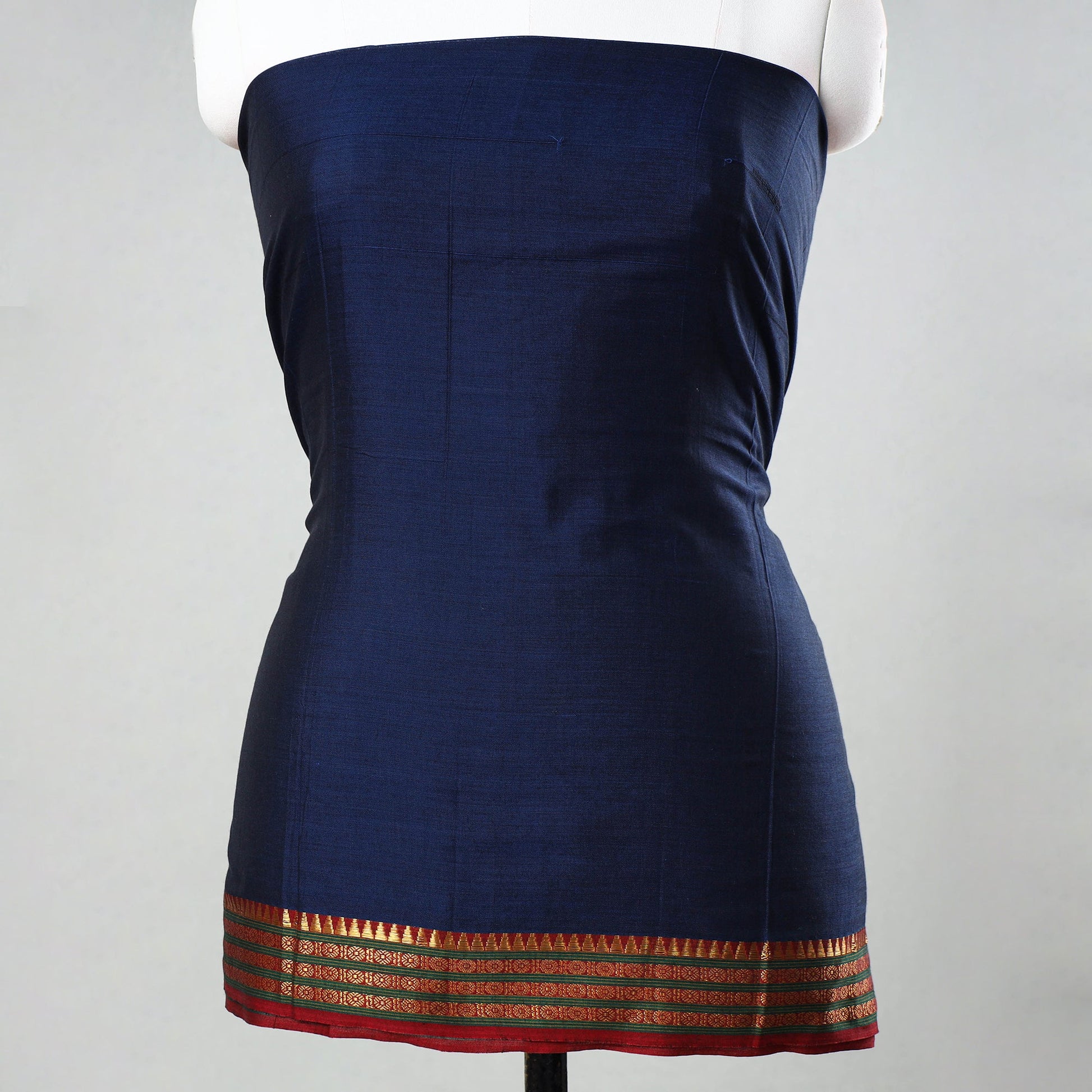Blue - 3pc Dharwad Cotton Suit Material Set 30