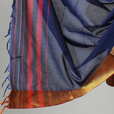 Blue - 3pc Dharwad Cotton Suit Material Set 37