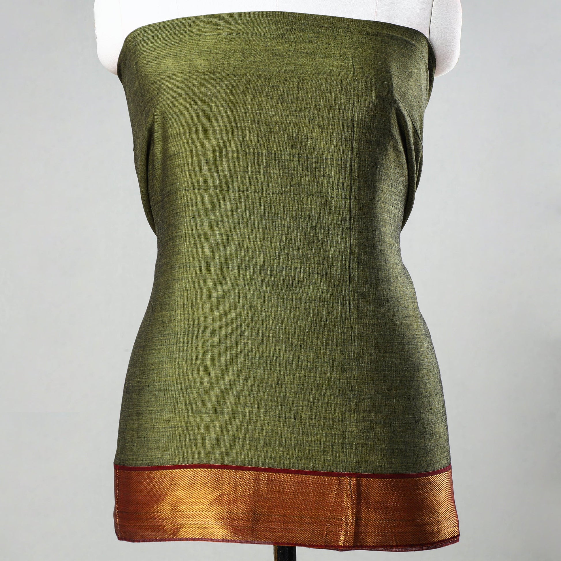 Green - 3pc Cotton Dharwad Dress Material 39