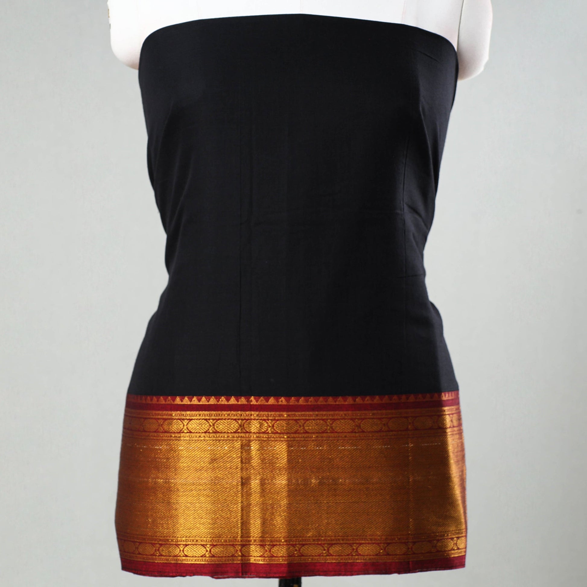 Black - 3pc Cotton Dharwad Dress Material