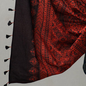 Blue - 3pc Ajrakh Block Printed Natural Dyed Cotton Suit Material Set 15