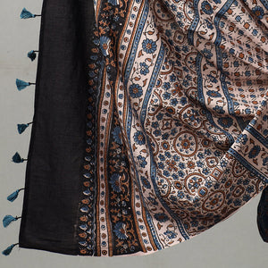 Blue - 3pc Ajrakh Block Printed Natural Dyed Cotton Suit Material Set 18