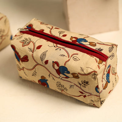 Beige - Handmade Cotton Toiletry Bags (Set of 3) 03
