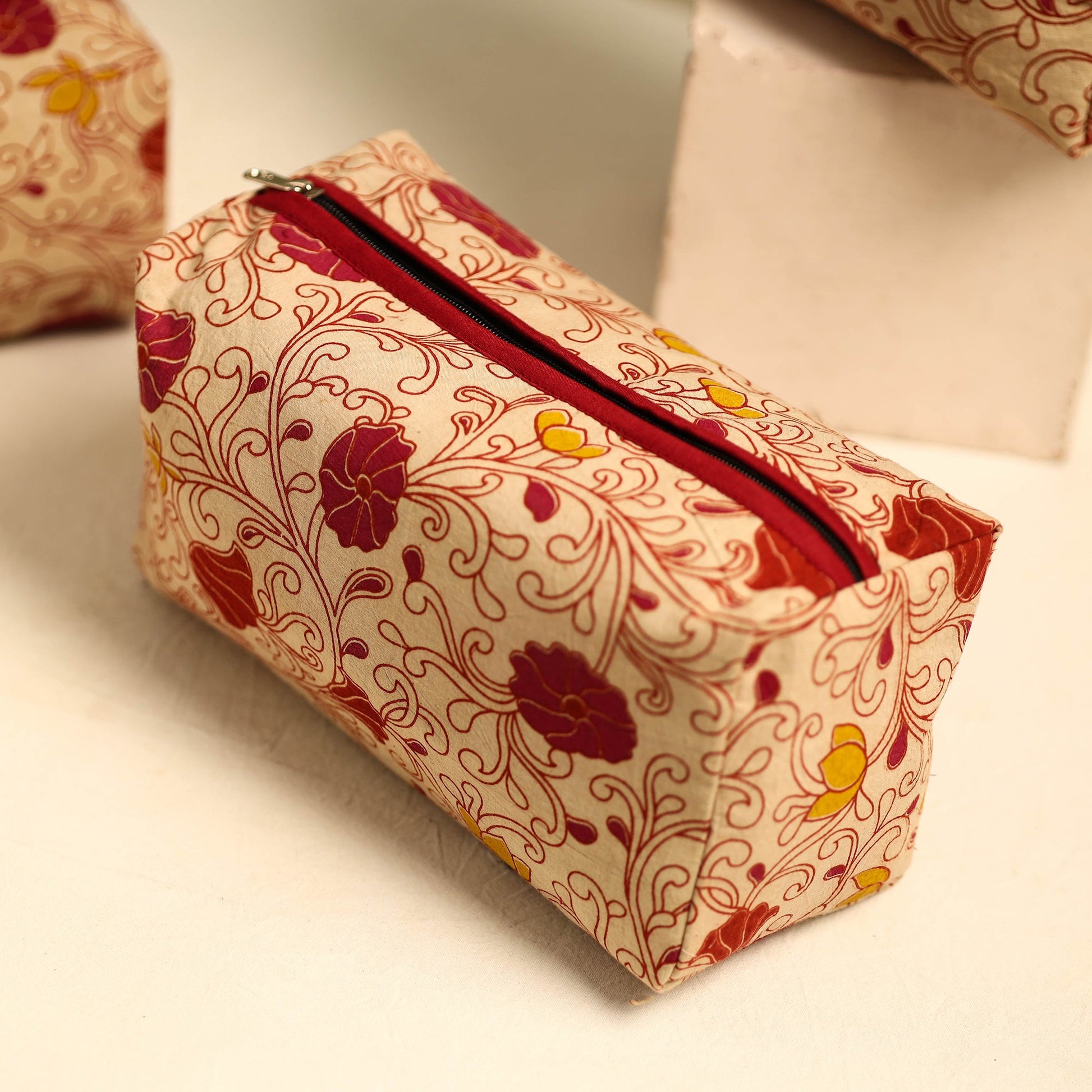 Beige - Handmade Cotton Toiletry Bags (Set of 3) 13