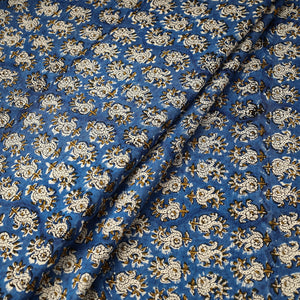 Blue - Bagru Block Print Cotton Fabric
