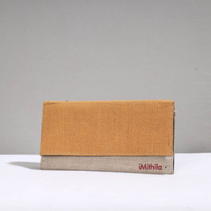 Brown - Madhubani Handpainted Jute Cotton Clutch