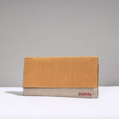 Brown - Madhubani Handpainted Jute Cotton Clutch