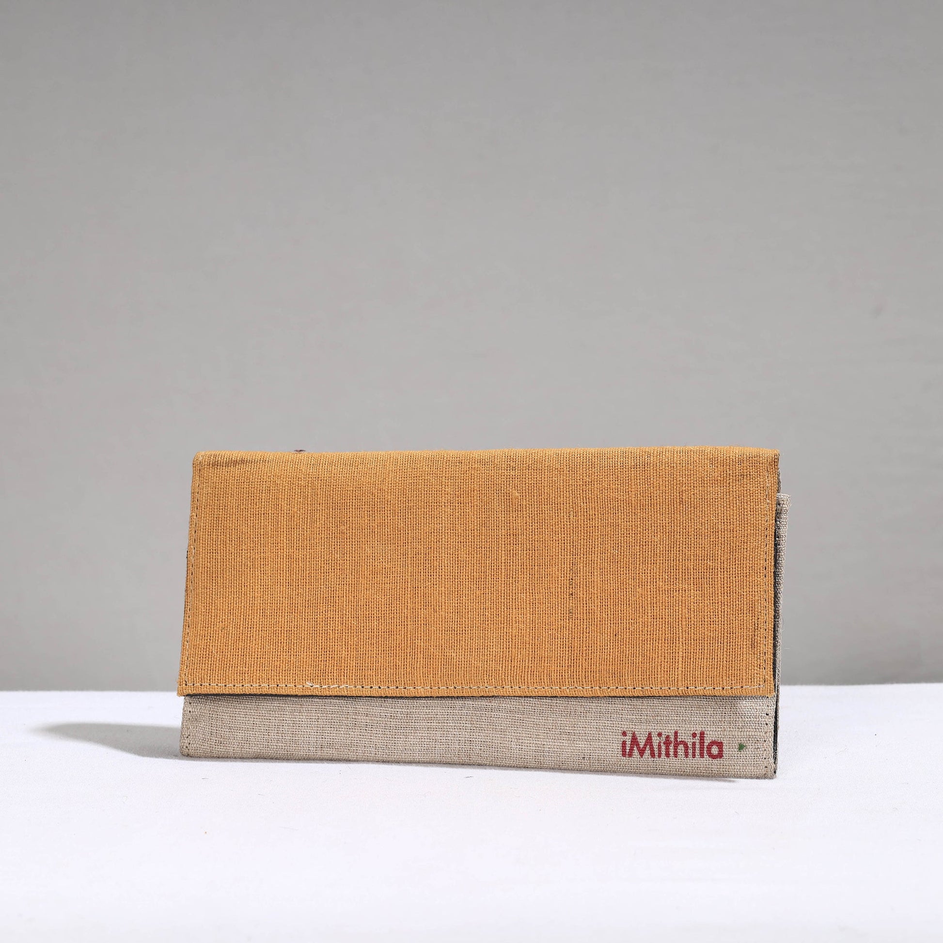 Brown - Madhubani Handpainted Jute Cotton Clutch