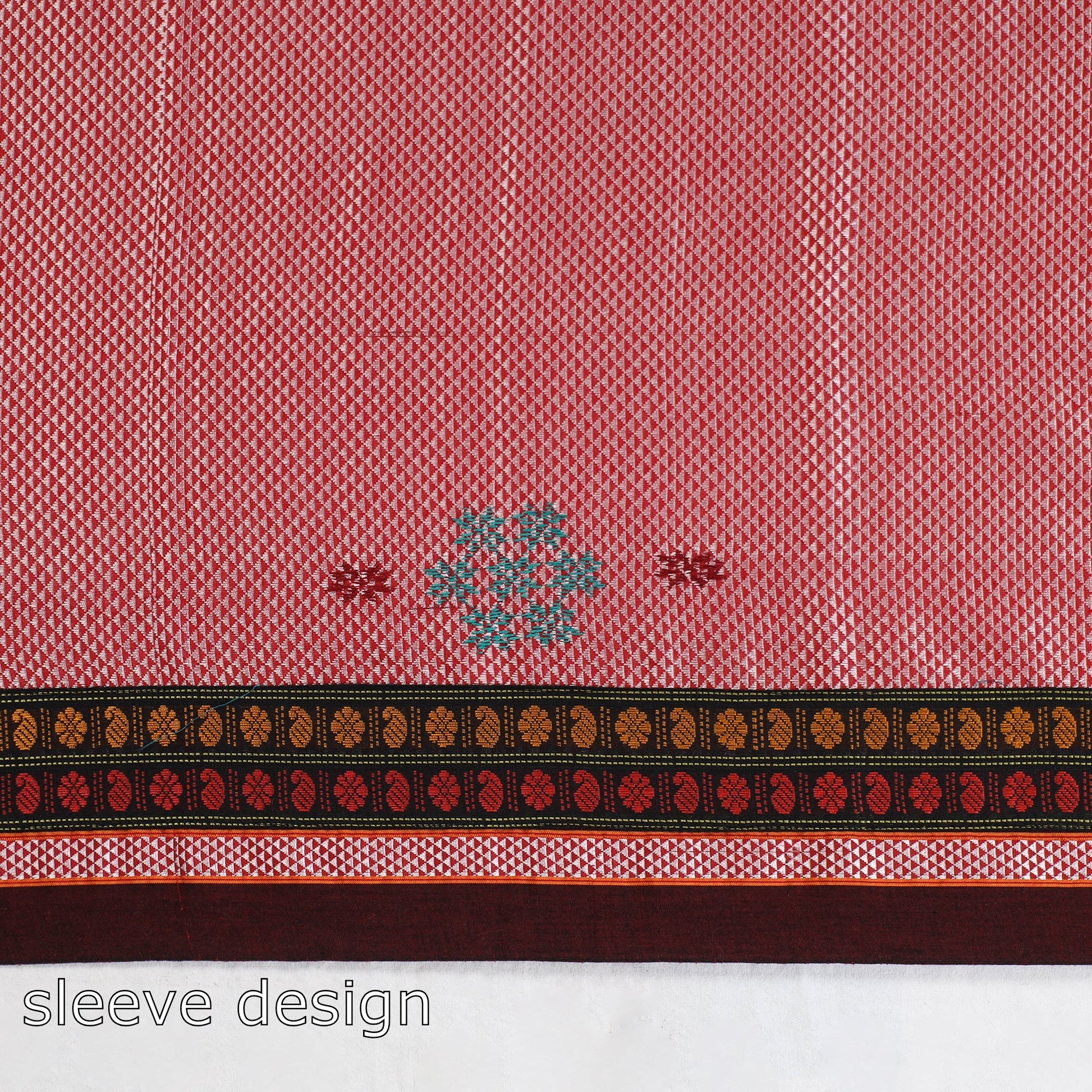 Pink - Kasuti Embroidery Unstitched Khun Silk Cotton Blouse Piece