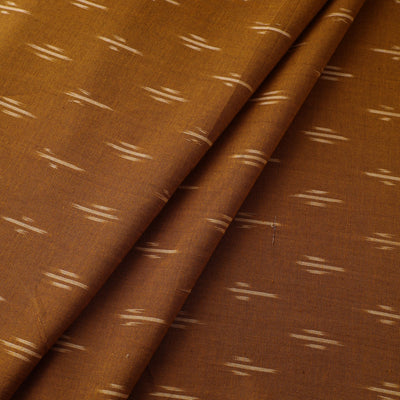 Brown - Pure Cotton Pochampally Ikat Fabric 14
