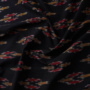 Black - Pure Cotton Pochampally Ikat Fabric 15