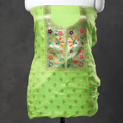 2pc Paithani Weave Silk Suit Material Set 05
