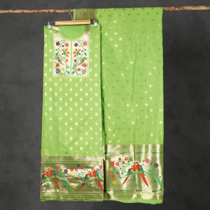 2pc Paithani Weave Silk Suit Material Set 05