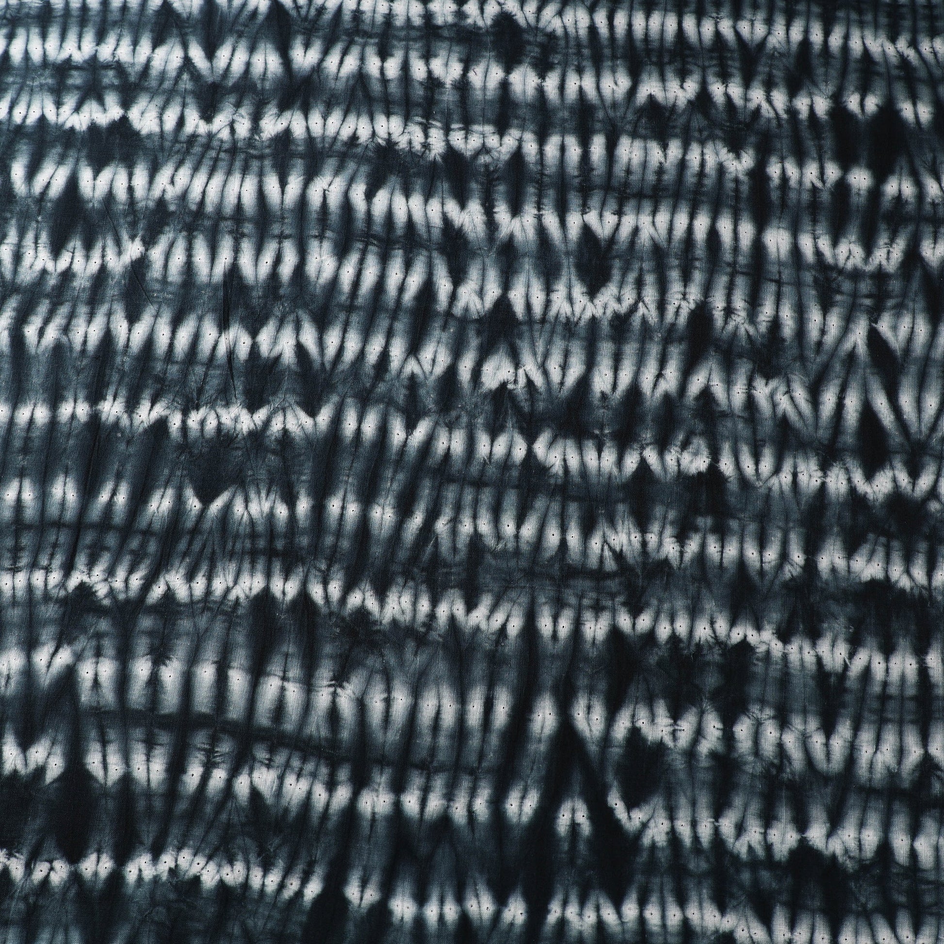 Black - Tie & Dye Pure Cotton Shibori Fabric 14