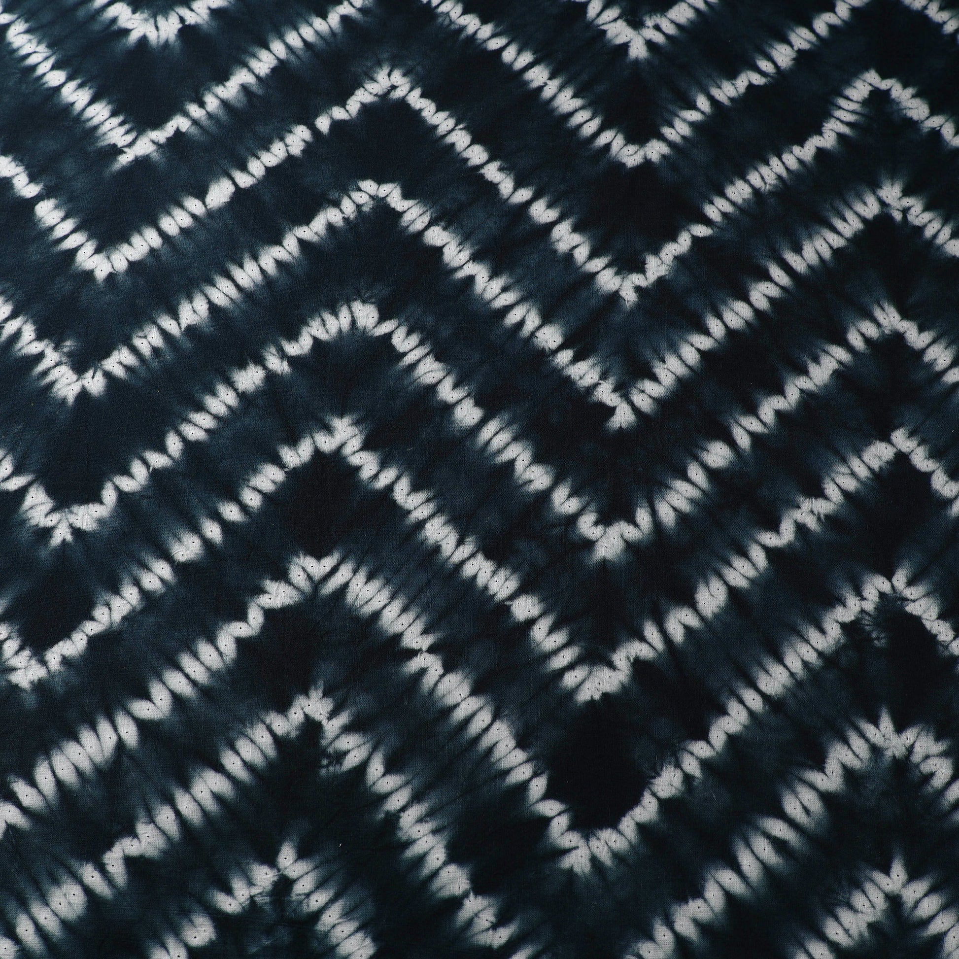 Black - Tie & Dye Pure Cotton Shibori Fabric 17