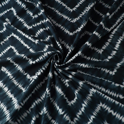 Black - Tie & Dye Pure Cotton Shibori Fabric 17