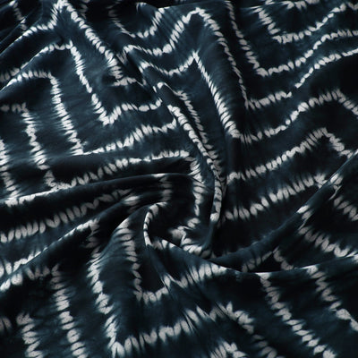 Black - Tie & Dye Pure Cotton Shibori Fabric 17