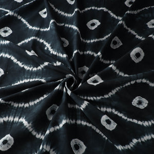 Black - Tie & Dye Pure Cotton Shibori Fabric 18