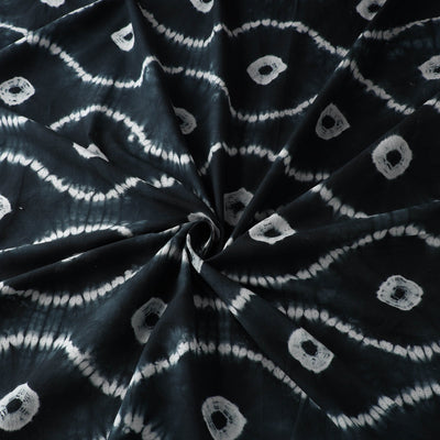 Black - Tie & Dye Pure Cotton Shibori Fabric 18