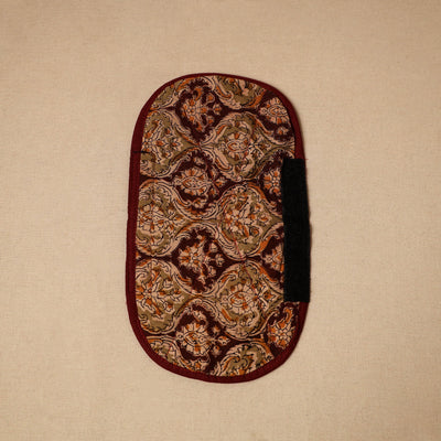 Brown - Kalamkari Block Printed Fridge Cover with Handle Cover 14