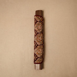 Brown - Kalamkari Block Printed Fridge Cover with Handle Cover 14