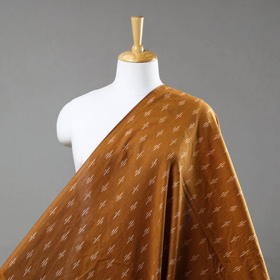 Brown - Pure Cotton Pochampally Ikat Fabric 14