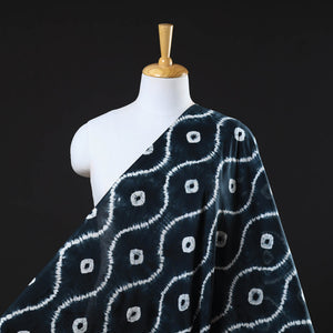 Black - Tie & Dye Pure Cotton Shibori Fabric 18