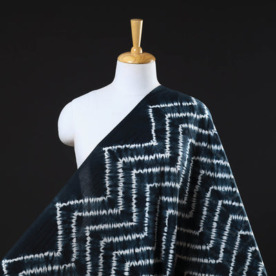 Black - Tie & Dye Pure Cotton Shibori Fabric 17