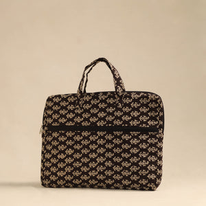 Beige - Handmade Quilted Cotton Laptop Bag 04