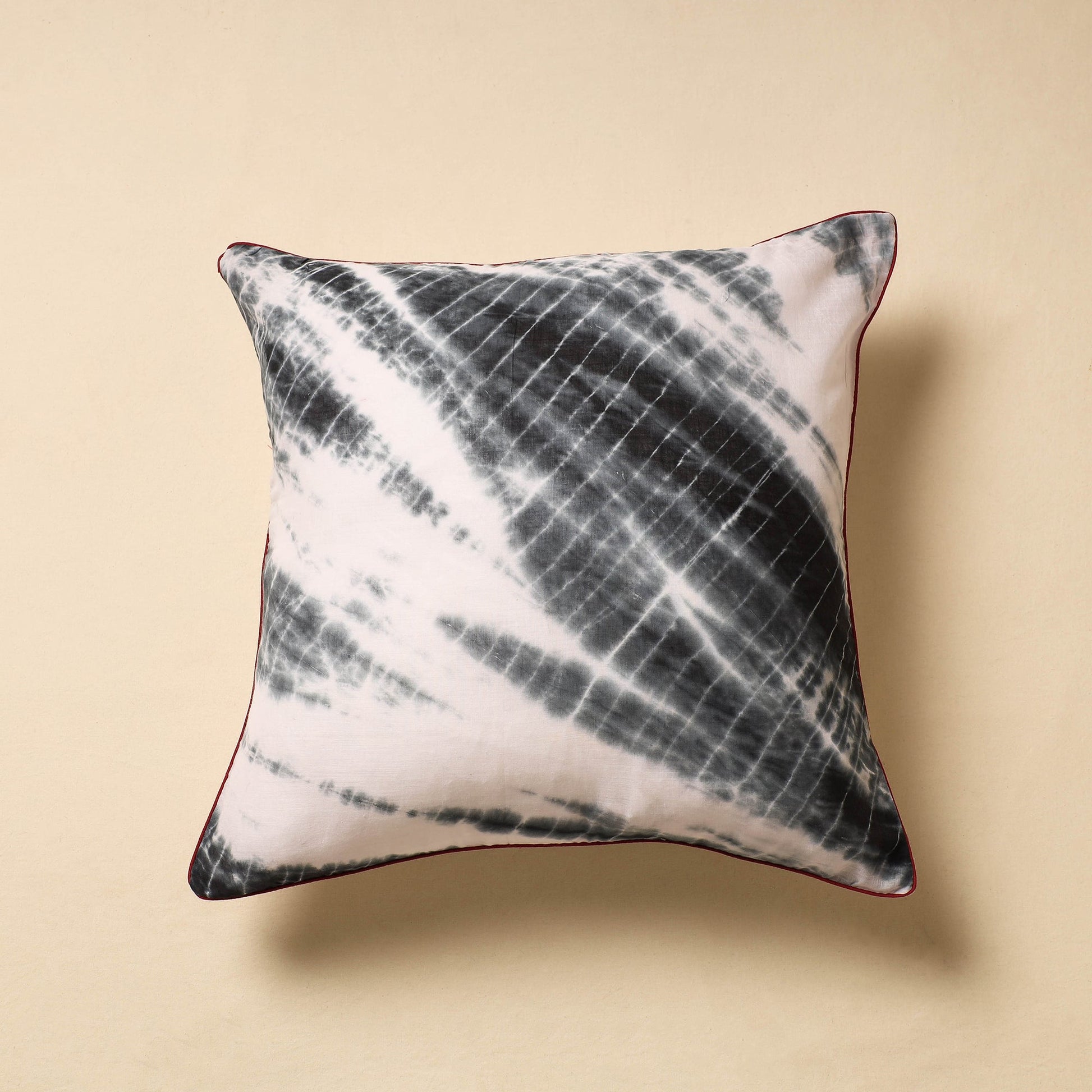 Black - Tie & Dye Cotton Shibori Cushion Cover