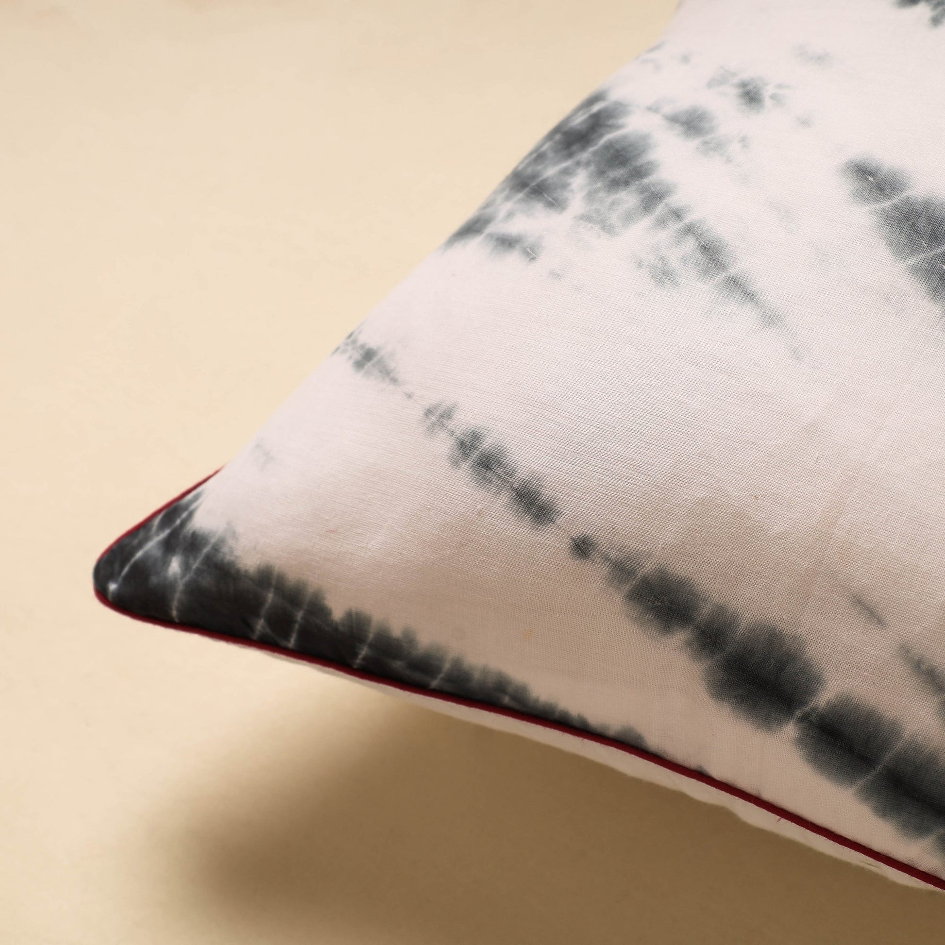 Black - Tie & Dye Cotton Shibori Cushion Cover