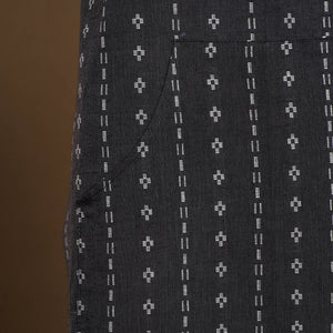 Black - Jacquard Weave Cotton Apron with Pocket 13